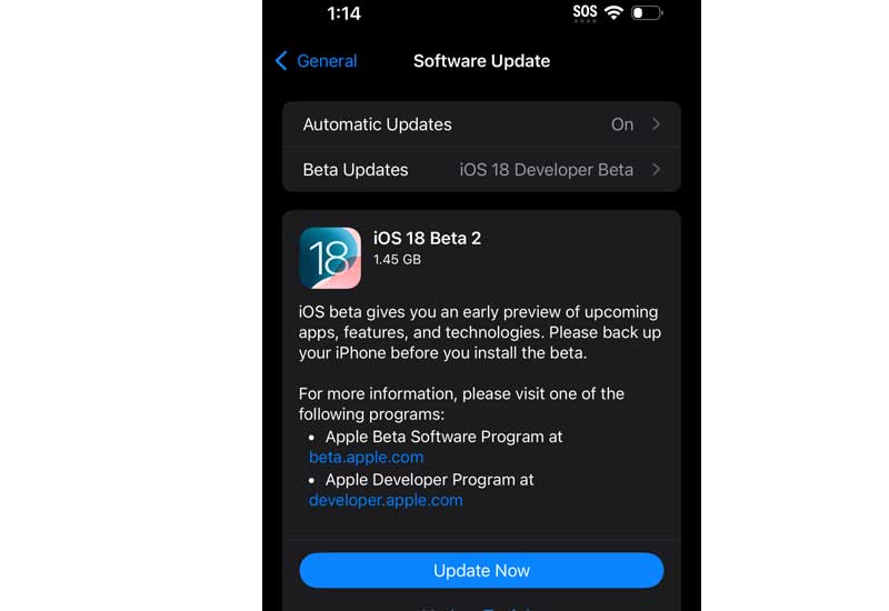 IOS 18 BETA 2